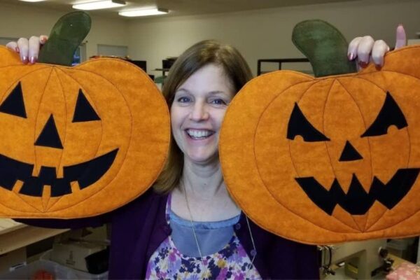 Halloween Jack O’ Lantern Pumpkin Placemats with Pattern