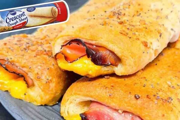Ham and Cheese Crescent Sticks, homemade and freshly served