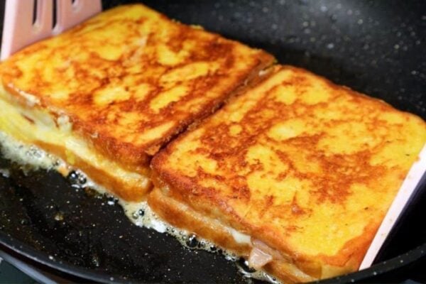 Ham Cheese French Toast Sandwich, homemade and freshly served