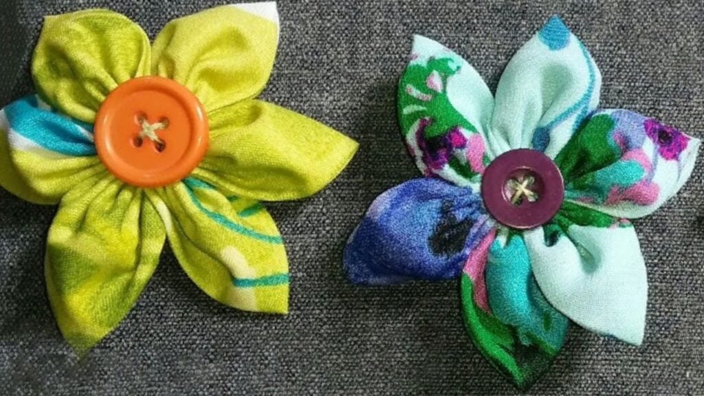 Finished Handmade Fabric Flowers Sewing, a completed DIY project