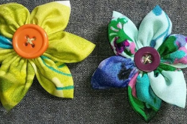 Finished Handmade Fabric Flowers Sewing, a completed DIY project