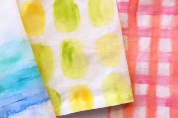 Finished Handpainted Tea Towels, a completed DIY project