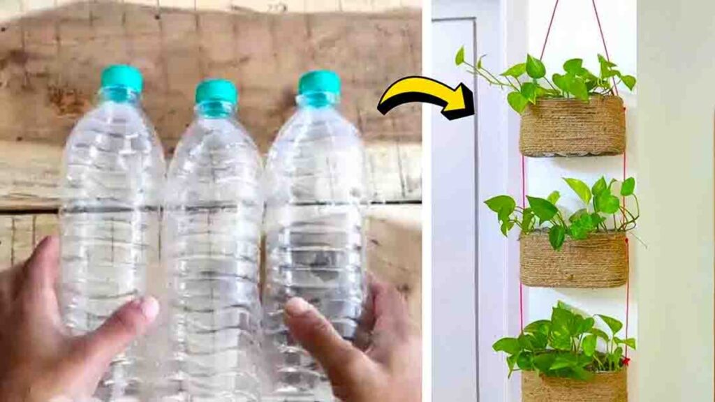 Finished DIY Hanging Jute Basket For Plants, a completed DIY project
