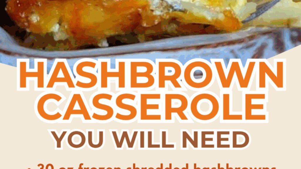 Hashbrown Casserole, homemade and freshly served