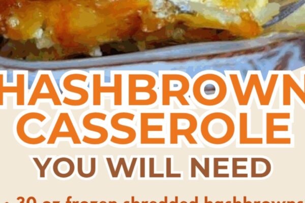Hashbrown Casserole, homemade and freshly served