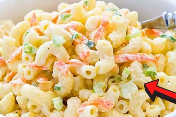 Hawaiian Macaroni Salad, homemade and freshly served