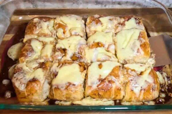 Hawaiian Roll Cheesecake Danish, homemade and freshly served
