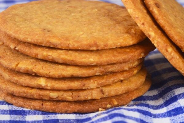 Hazelnut Shortbread Cookies, homemade and freshly served