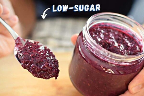 Healthy Low Sugar Fruit Jam, homemade and freshly served