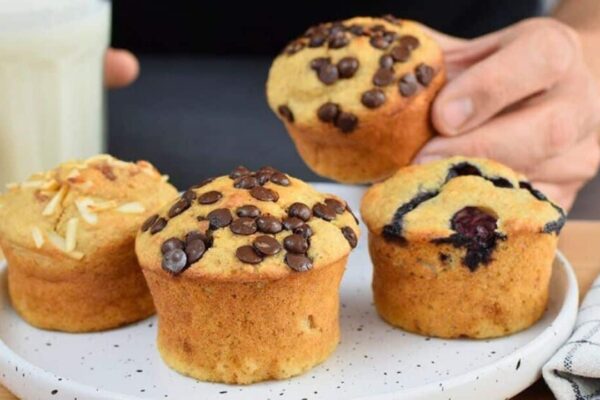 Healthy Pancake Muffin, homemade and freshly served