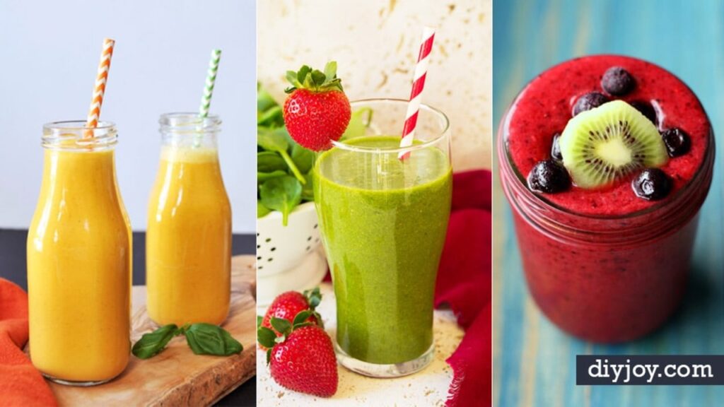 34 Healthy Smoothie Recipes For Breakfast or Anytime Snack, homemade and freshly served