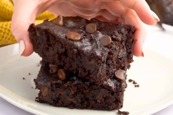 Healthy Sweet Potato Brownies, homemade and freshly served