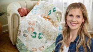 Finished a Heart Flower Throw Quilt, a completed DIY project