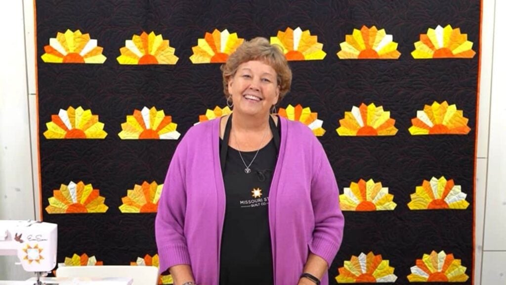 Finished Here Comes the Sun Dresden Quilt With Jenny Doan, a completed DIY project