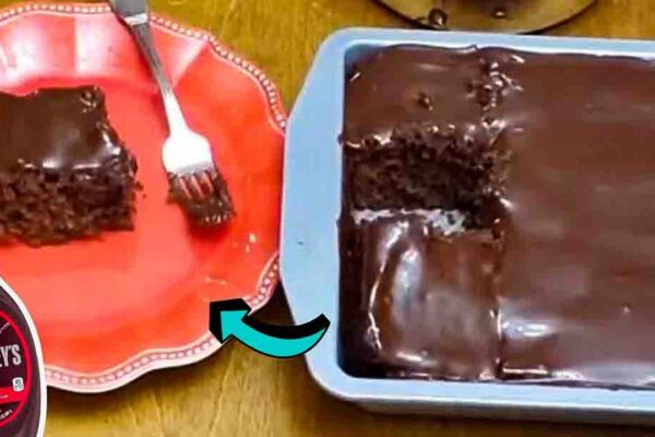 Hershey's Syrup Cake, homemade and freshly served