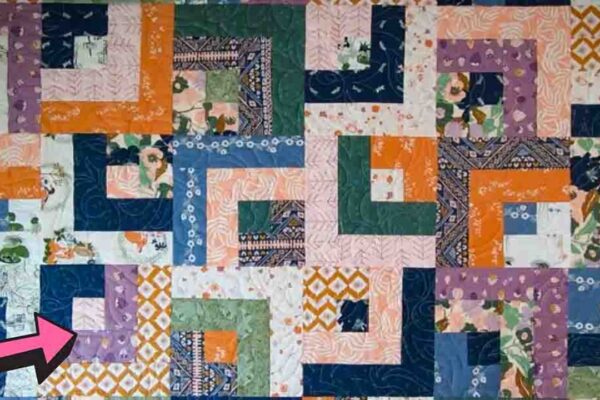 Hidden Log Cabin Jelly Roll Quilt Pattern, homemade and freshly served