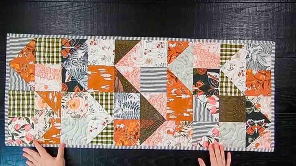 Finished Hidden Trails Charm Pack Quilt Pattern, a completed DIY project