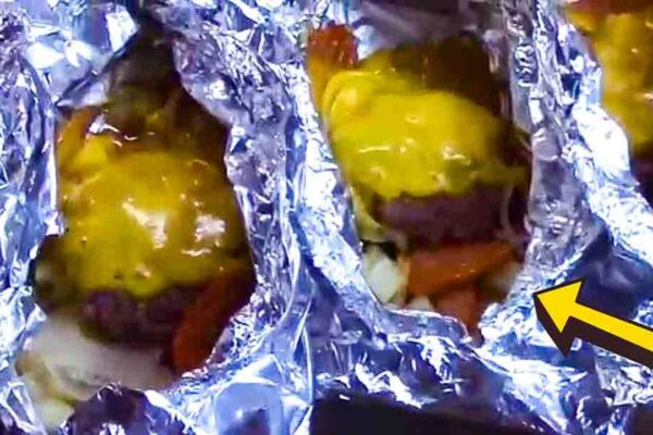 Hobo Cheeseburger Foil Packets, homemade and freshly served