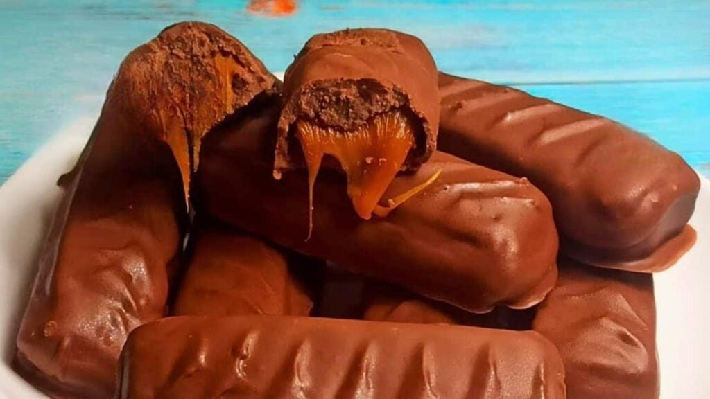 Homemade 5-Star Chocolate Caramel Bar, homemade and freshly served