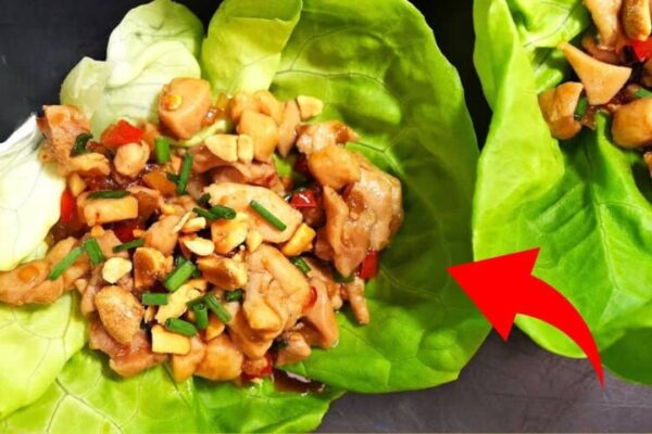 Homemade Chicken Lettuce Wraps, homemade and freshly served