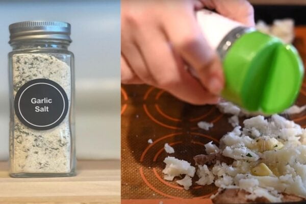Homemade Garlic Salt, homemade and freshly served