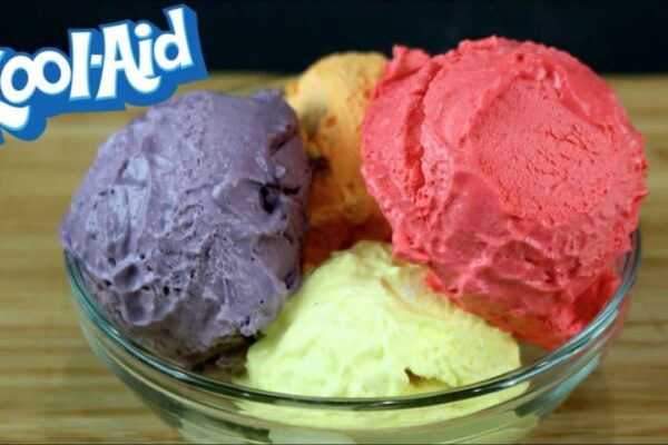 Homemade Kool Aid Ice Cream, homemade and freshly served