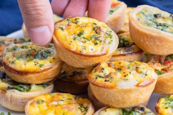 Homemade Mini Quiche, homemade and freshly served