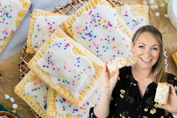 Homemade Strawberry Pop Tarts, homemade and freshly served