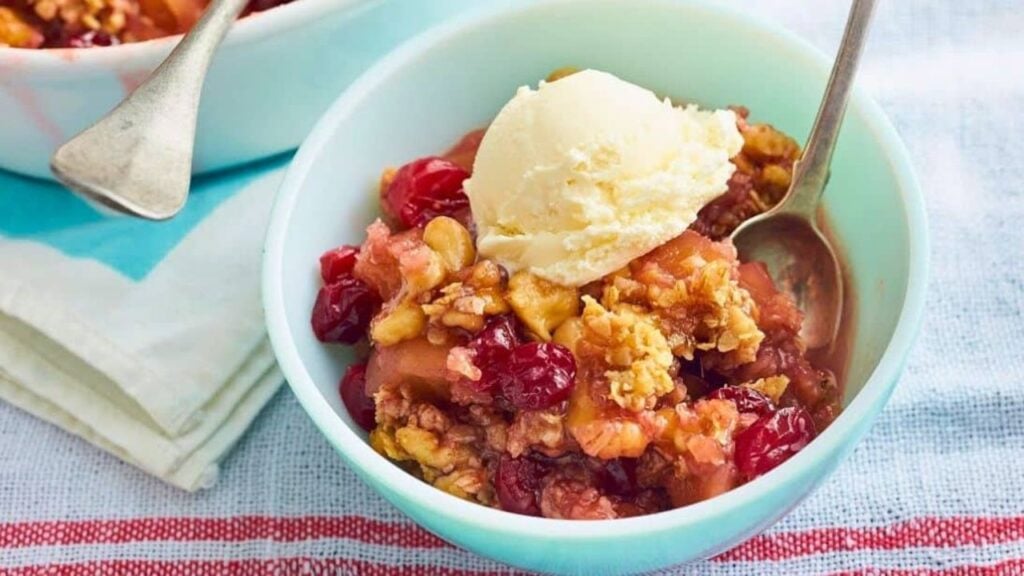 Hot Cranberry Bake, homemade and freshly served