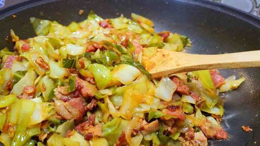 Hot Honey Fried Cabbage, homemade and freshly served