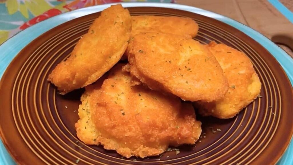 Hot Water Cornbread, homemade and freshly served