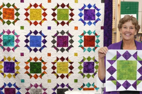 Finished Hourglass Wreath Quilt With Jenny Doan, a completed DIY project