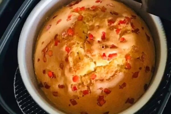 How to Bake Tutti Frutti Cake Using an Air Fryer, homemade and freshly served