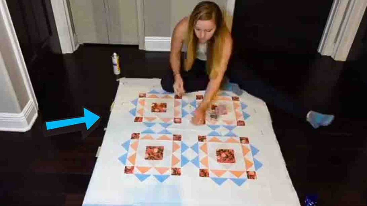 How to Baste a Quilt Using Spray Adhesive - DIY Joy