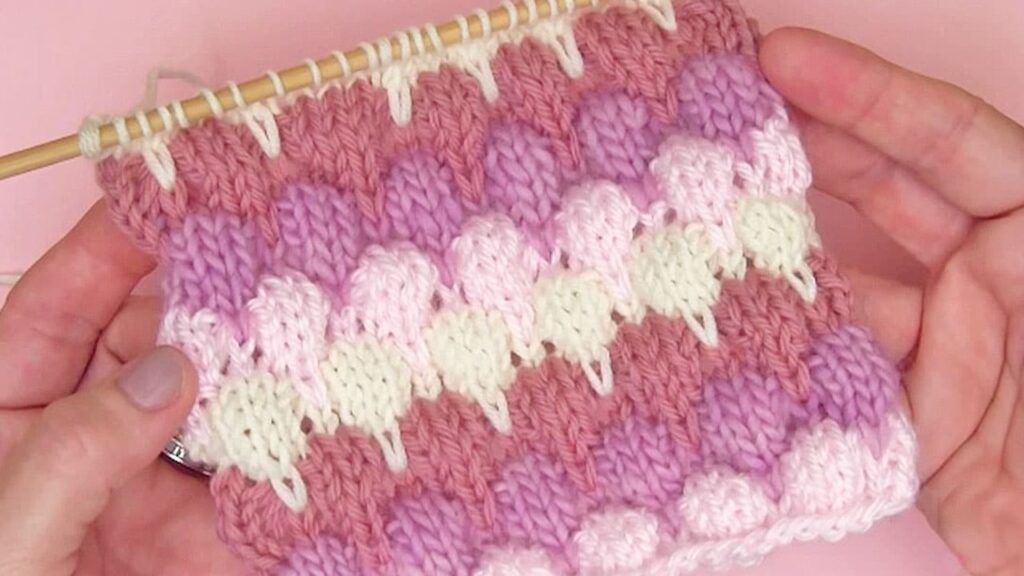 Finished How to Do The Bubble Knit Stitch, a completed DIY project