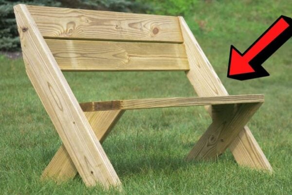 Finished Easy 30-Minute DIY Outdoor Bench Using 2x6s, a completed DIY project