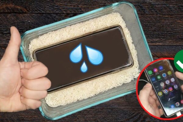 How to Save Water-Damaged Cellphone with Rice, homemade and freshly served