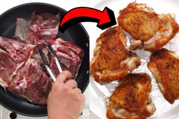 How to Pan Fry Crispy Chicken Without Using Oil, homemade and freshly served