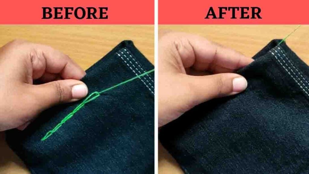 Finished How to Hand Sew a Hidden Stitch, a completed DIY project