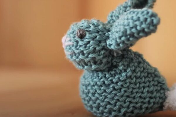 Finished How to Knit a Bunny from a Square, a completed DIY project