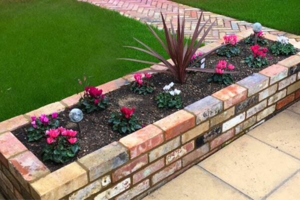 Finished a Brick Raised Garden Planter, a completed DIY project