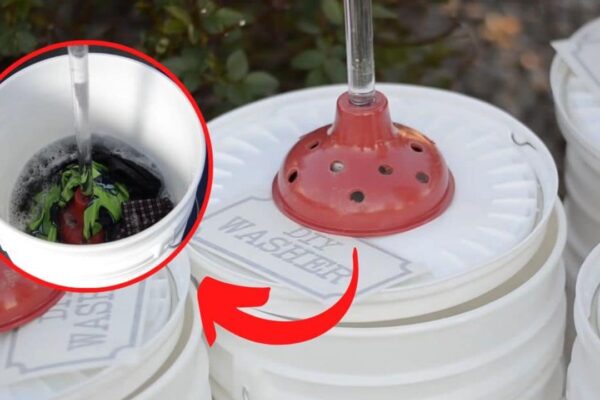 Finished A DIY Washing Machine Using Buckets, a completed DIY project