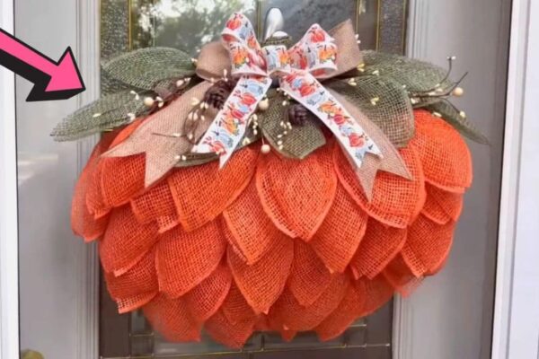 Finished a Dollar Tree Pumpkin Wreath, a completed DIY project
