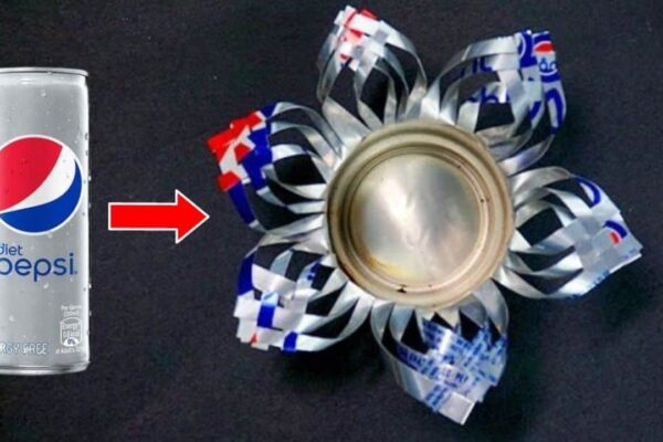Finished a Flower Vase From a Soda Can, a completed DIY project