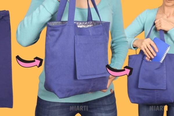 Finished a Jeans Bag, a completed DIY project