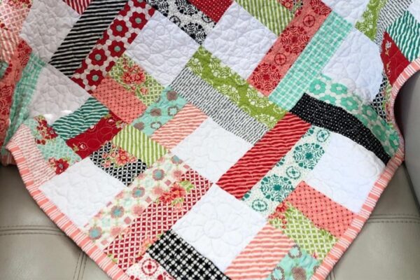 Tumbling Tumbleweeds Jelly Roll Quilt, homemade and freshly served