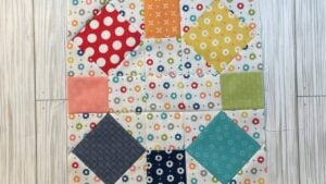 Finished a Rainbow Circle Quilt Block, a completed DIY project
