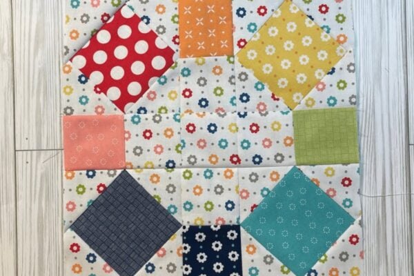 Finished a Rainbow Circle Quilt Block, a completed DIY project