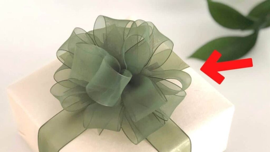 a Ribbon Pompom Bow