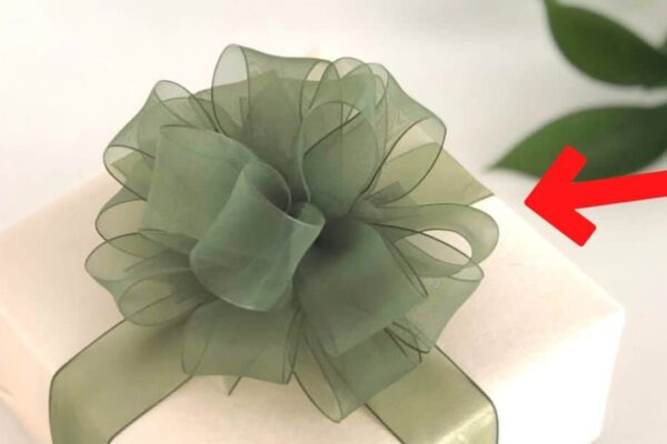 a Ribbon Pompom Bow